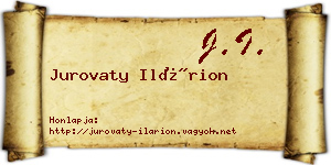 Jurovaty Ilárion névjegykártya